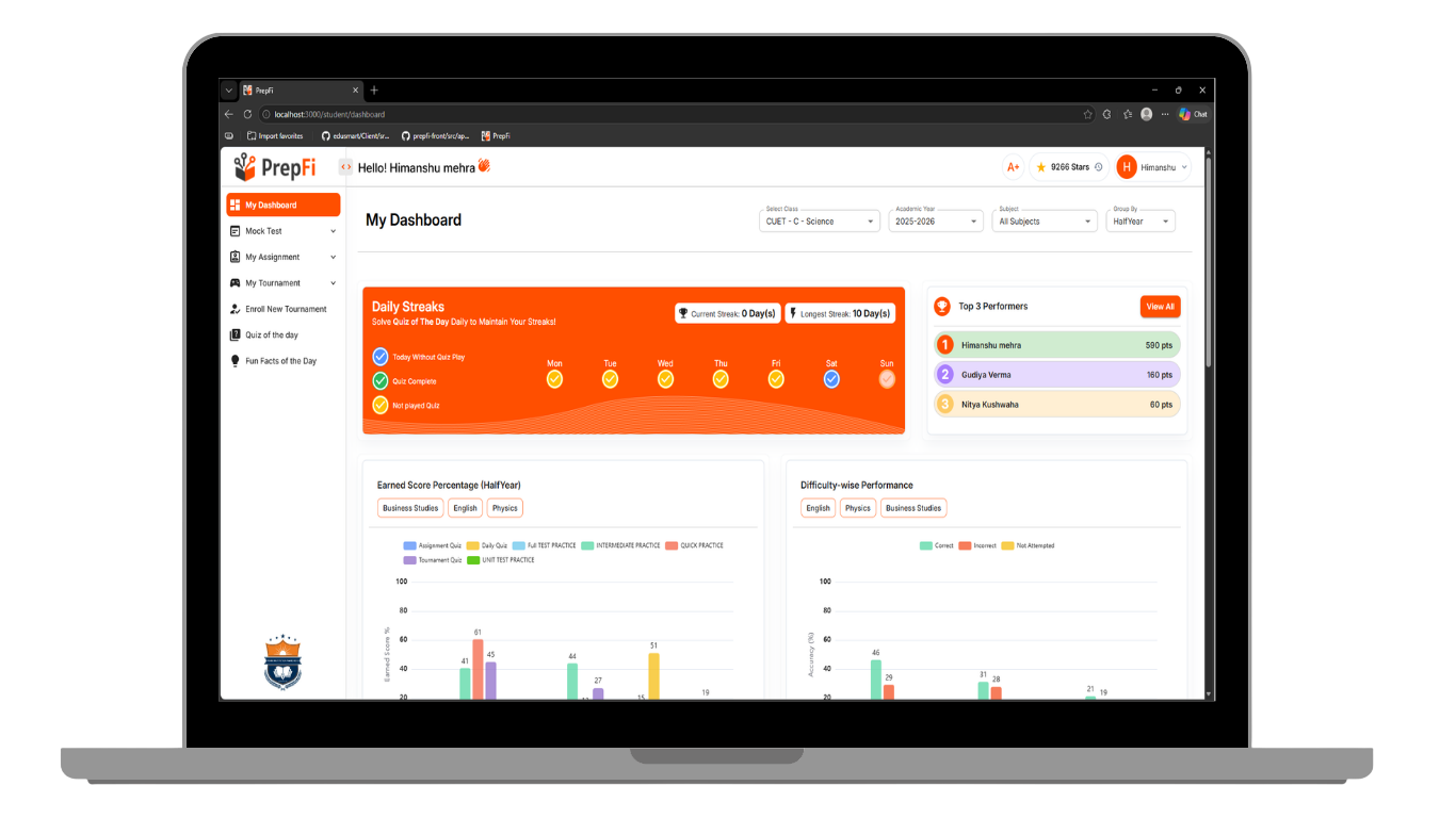 PrepFi Gamified Learning